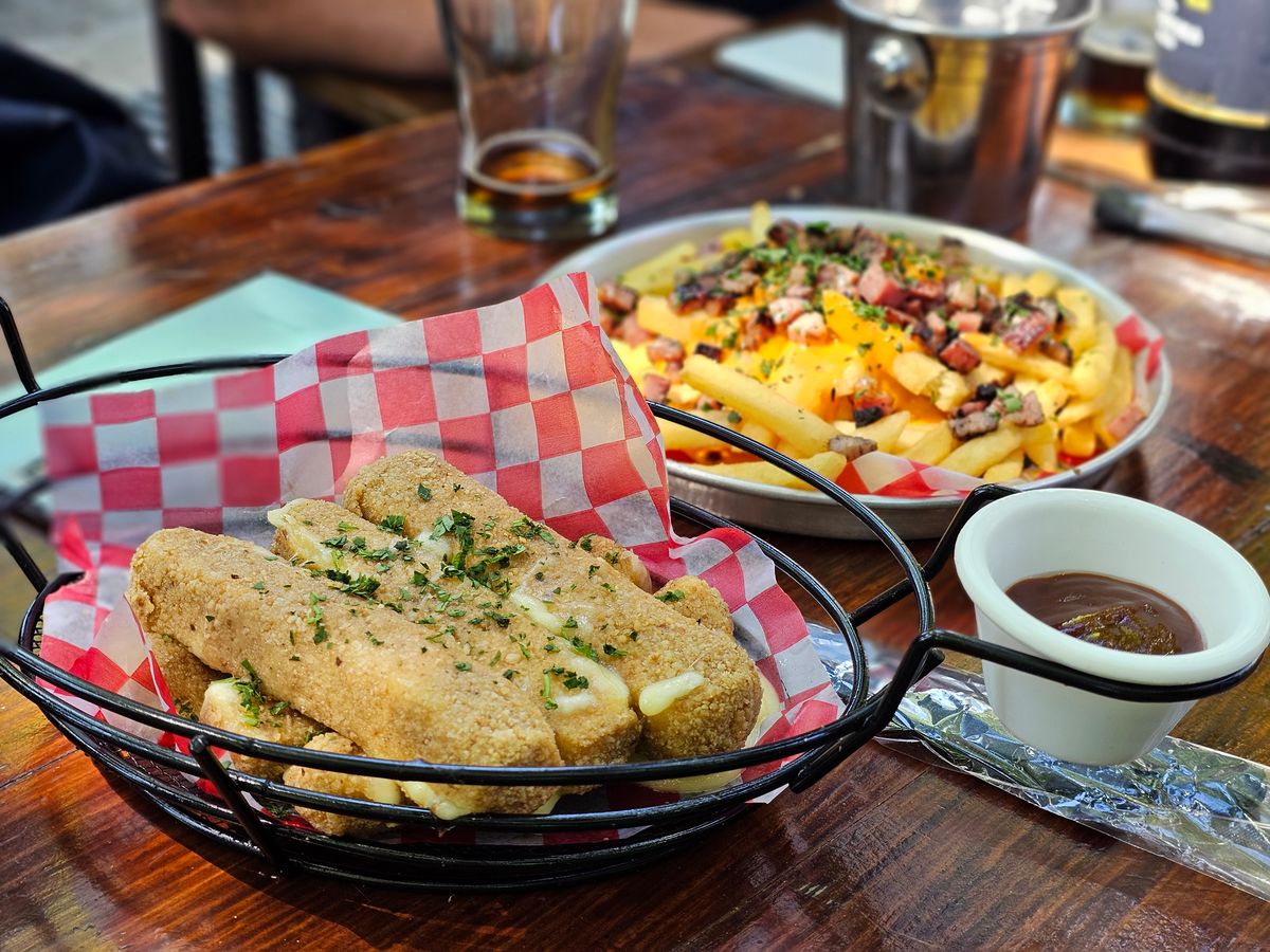 Poutine with fries, cheese curds and gravy